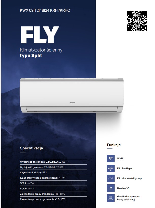 KAISAI Fly 3.5kW - Klimatyzator ścienny - obrazek 2